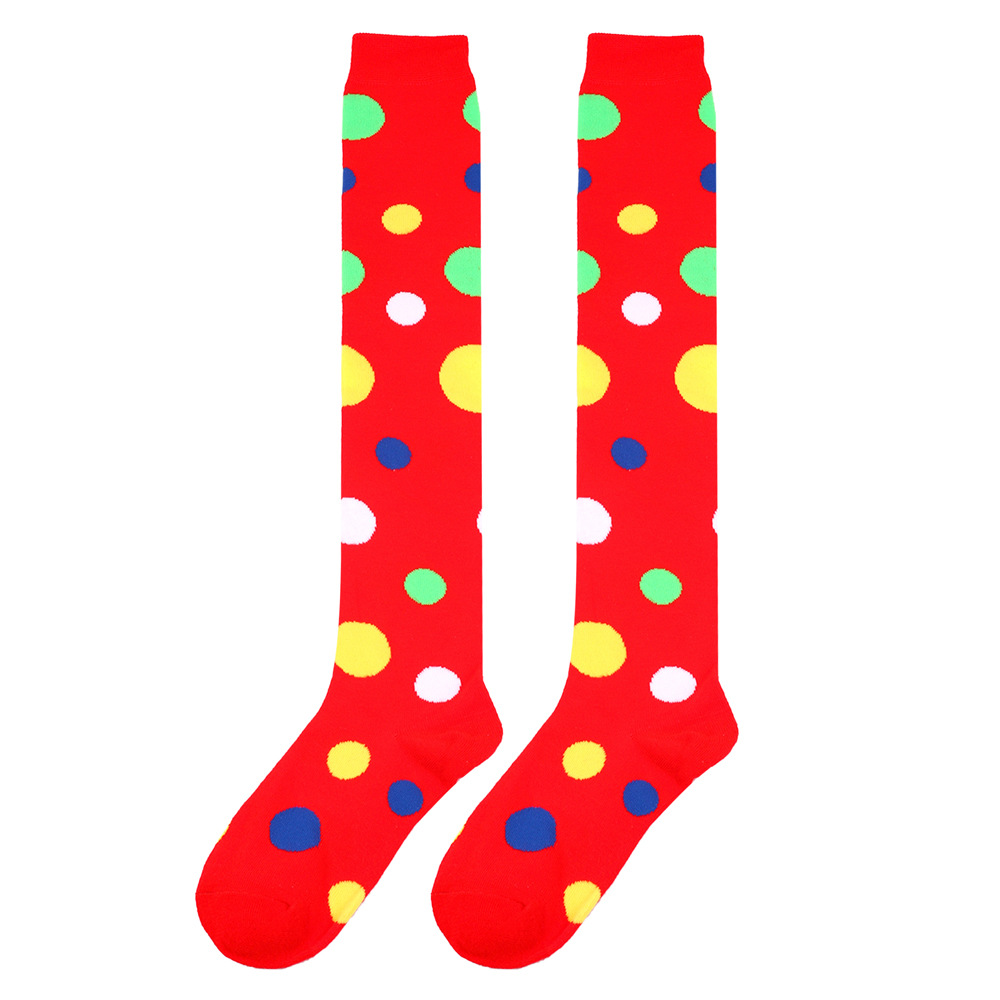 Womens Fashion Colorful Polka Dot Over-the-Knee Socks